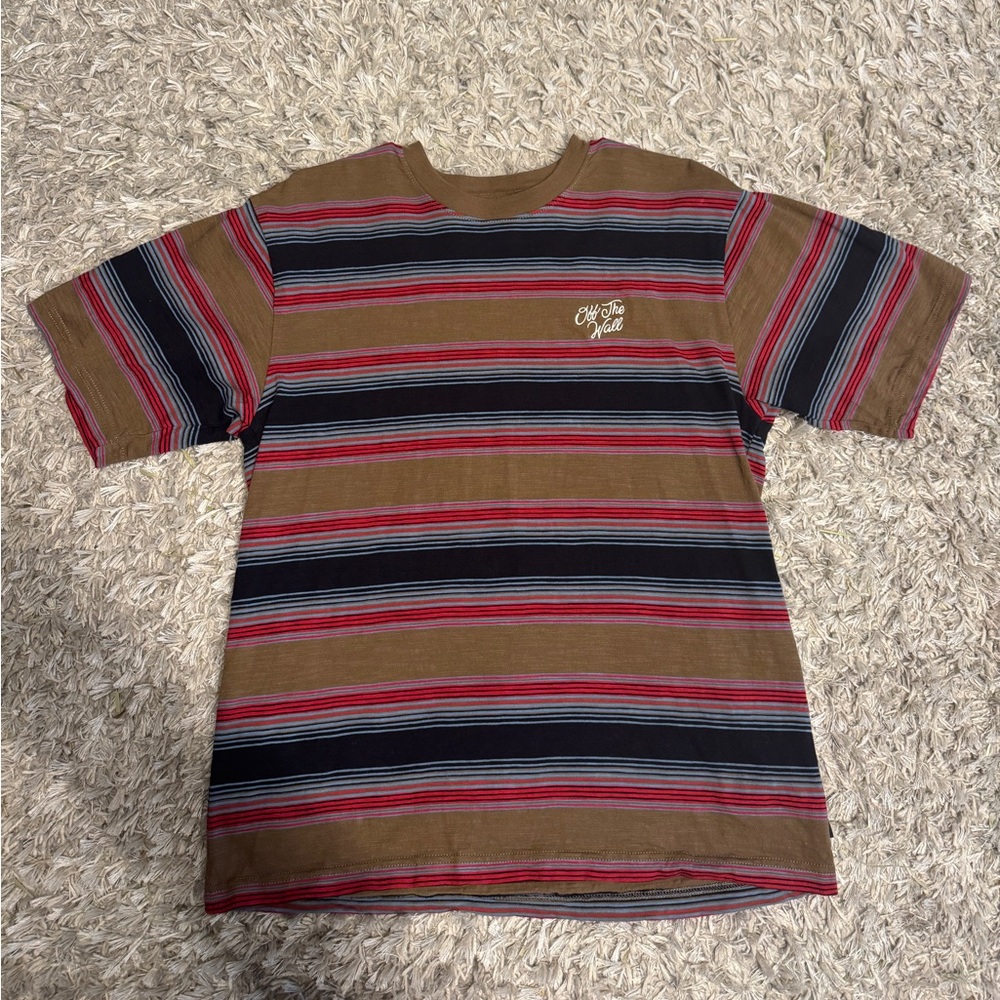Vans Multicolor Striped Short Sleeve Tee